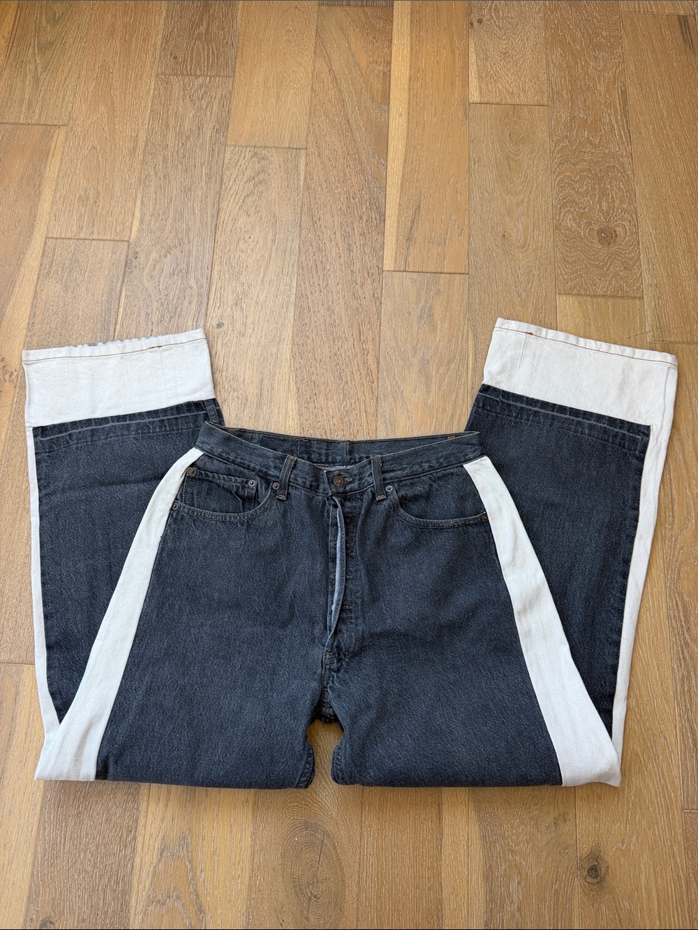 B SIDES Reworked Slouch Vintage Black / Natural - Picture 2 of 4